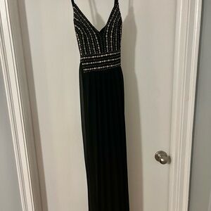 Lulu's Black and Gold Maxi Gown for Cocktail